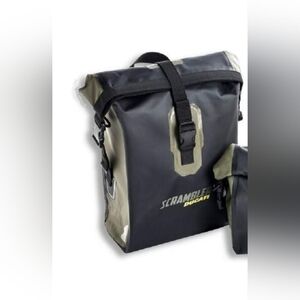 Set of Ducati Scrambler Urban Enduro Side Saddle Bags Panniers green and black